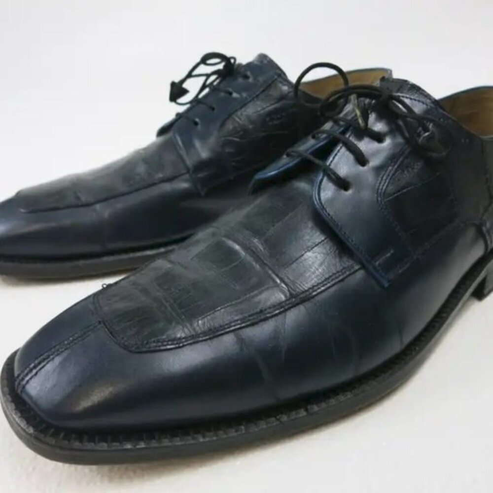 Distefano Genuine Crocodile Dress Oxfords Men's Footwear Shoes Italy Size 10.5 - Picture 7 of 7